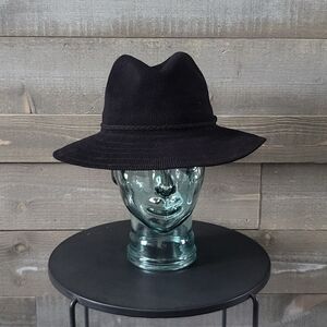 Urban Outfitters Black Woven Hat With Rope Detail